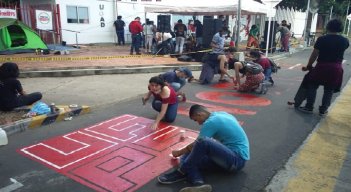 Campamento al frente de la UFPS