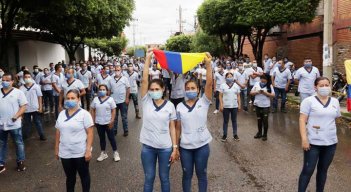 Plantón de Corpomoda por paro nacional 