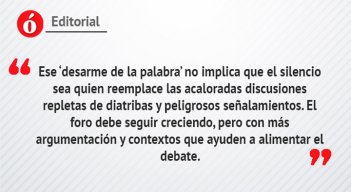 Editorial: Desarmar el lenguaje