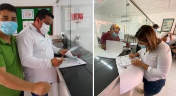 Nelson Páez (izquierda de la foto) y Corina Durán aspiran a la Alcaldía