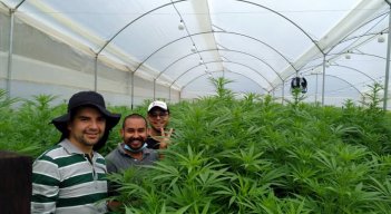 Los gestores del proyecto, Edwin Castellanos, Ángel Nova, Omar Rozo y Yonathan Quintana. / Foto: Roberto Ospino