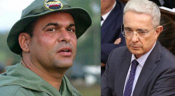 Salvatore Mancuso y Álvaro Uribe.