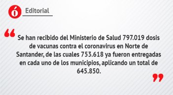 Editorial: Ritmo de vacunación
