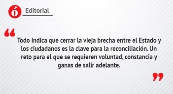 Editorial: La reconciliación sí es posible