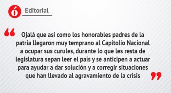 Editorial: Congreso madrugador