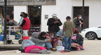 Muchos caminantes llegan sin elementos de bioseguridad. / Roberto Ospino 