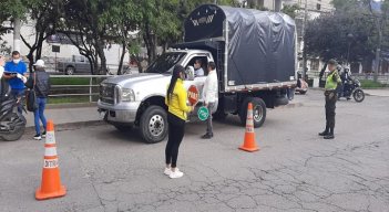 La alcaldía dispone de un equipo que está encargado de regular la movilidad. /Cortesía