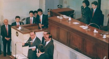 Hace 30 años, en el Salón Elíptico, nació la Constitución que está vigente./Foto: archivo