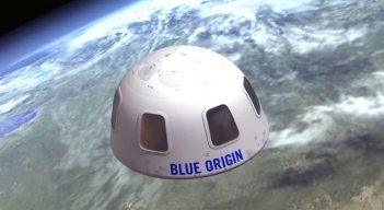 Con Jeff Bezos a bordo, Blue Origin hizo su primer vuelo espacial con humanos./Foto: tomada internet