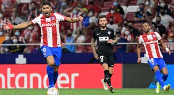 Luis Suárez delantero uruguayo del Atlético de Madrid. 