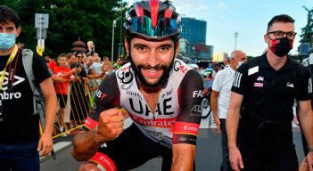 El colombiano Fernando Gaviria ganó la tercera etapa de la Vulta a Polonia. 