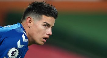 James Rodríguez, jugador del Everton.  Foto: AFP