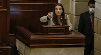 “No fui yo la que se robó la plata. Me dicen que mi responsabilidad política es la de renunciar, mi deber era denunciar el hecho de corrupción ante la Fiscalía, la Procuraduría y la Contraloría”, dijo la ministra de las TIC. / Foto: Colprensa