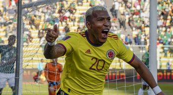 Roger Martínez, autor del gol de Colombia.