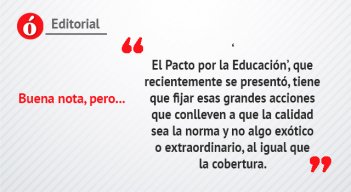 Buena nota, pero...