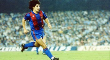 Maradona en Barcelona. 