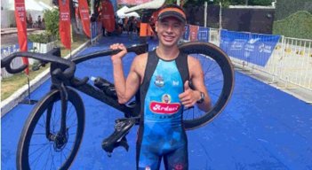 Andrés David Ayala Carrillo, de 17años, una promesa del triatlón nortesantandereano.