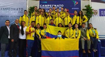 La gimnasia aeróbica fue protagonista en el Suramericano de Ibagué.