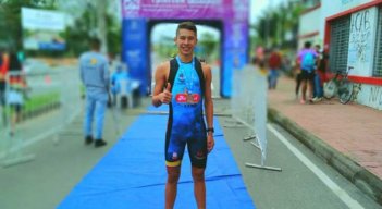 El cucuteño Andrés Ayala  volvio a brillar en la Copa Colombia de Triatlón.