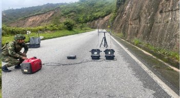 cilindro bomba desactivado en la vía Cúcuta-Ocaña.