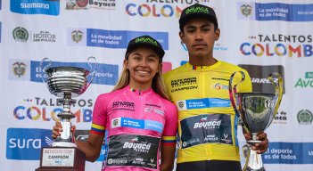 Sara Moreno y Julián David Urián fueron los grandes protagonistas de la Vuelta Nacional del Futuro 2021.