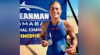 David Carrillo, en el Oceanman 2021. 