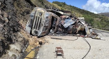 Sin identificar conductor calcinado en Chitagá./Foto: cortesía