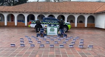 El material tenía como destino a una persona particular que no posee vínculos con el sector salud en Norte de Santander. / Foto: Policía