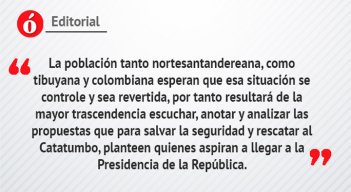 Editorial: Salvar a Tibú