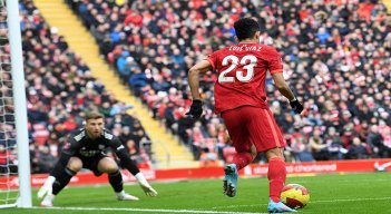 Luis Díaz en el Liverpool.