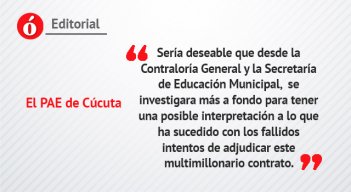 El PAE de Cúcuta