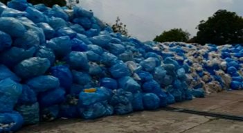 Basura reciclada en San Cristóbal