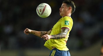 James Rodríguez marcó el gol del triunfo de Colombia ante Venezuela. 