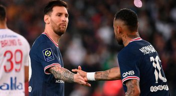 Lionel Messi y Neymar en el PSG. 