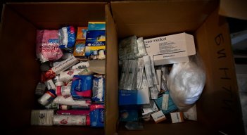 Medicamentos para Ucrania. / Foto: AFP 