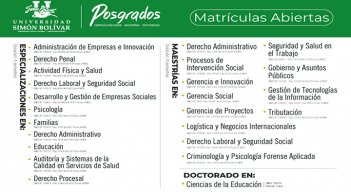 Posgrados Unisimón. 