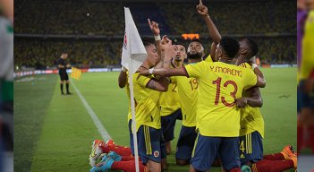 Selección Colombia ante Bolivia 2022. 