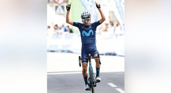 Iván Ramiro Sosa, ganador de la segunda etapa de la Vuelta a Asturias.
