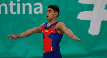 Ángel Barajas, gimnasta cucuteño. Foto: Prensa Rosario 2022.