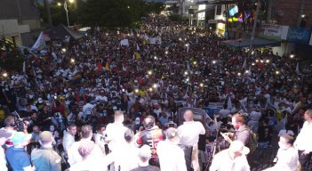 El candidato presidencial Gustavo Petro asistió a una concurrida manifestación en Natilán, Atalaya./Foto Cortesía