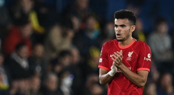 Luis Díaz, gran figura del Liverpool. Foto: AFP