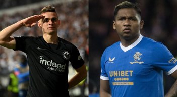 Rafael Santos Borré y Alfredo Morelos. 