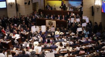 La instalación del nuevo Congreso de la República fue criticada por el desorden que se presentó./Foto Colprensa