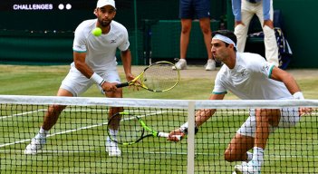 Juan Sebastián Cabal y Robert Faraha, Wimbledon 2019. 