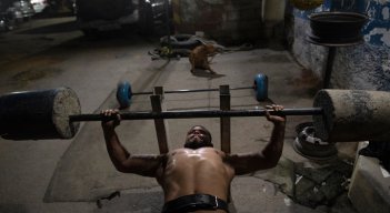 Boxeador en Caracas. 