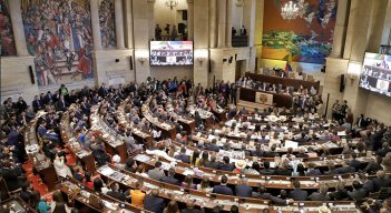 Protestas, gritos, abucheos al presidente Iván Duque, algarabía y mucho caos, fue lo que se vio el 20 de julio, en la instalación del Congreso./ Foto Colprensa