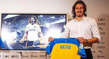 Edinson Cavani, nuevo jugador del Valencia. 