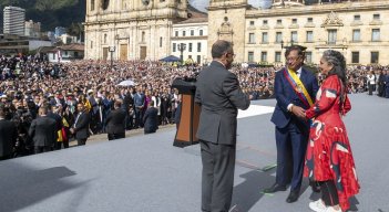 Gustavo Petro tomó posesión como  nuevo presidente de Colombia./Foto AFP