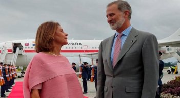 El Rey de España ya está en Bogotá para asistir a la posesión de Petro./Foto: Twitter