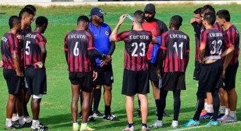 Bernardo Redín tuvo su primer entrenamiento con el Cúcuta Deportivo.